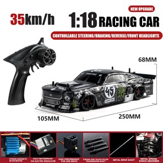 Foto 2 | Coche a Control Remoto Haiboxing 2188a 1:18 Drift Mustang - Venta Internacional
