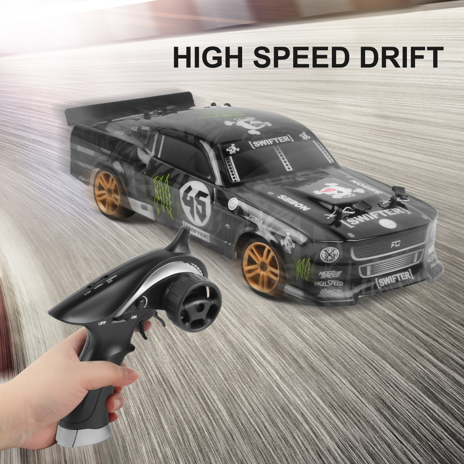 Foto 4 pulgar | Coche a Control Remoto Haiboxing 2188a 1:18 Drift Mustang - Venta Internacional