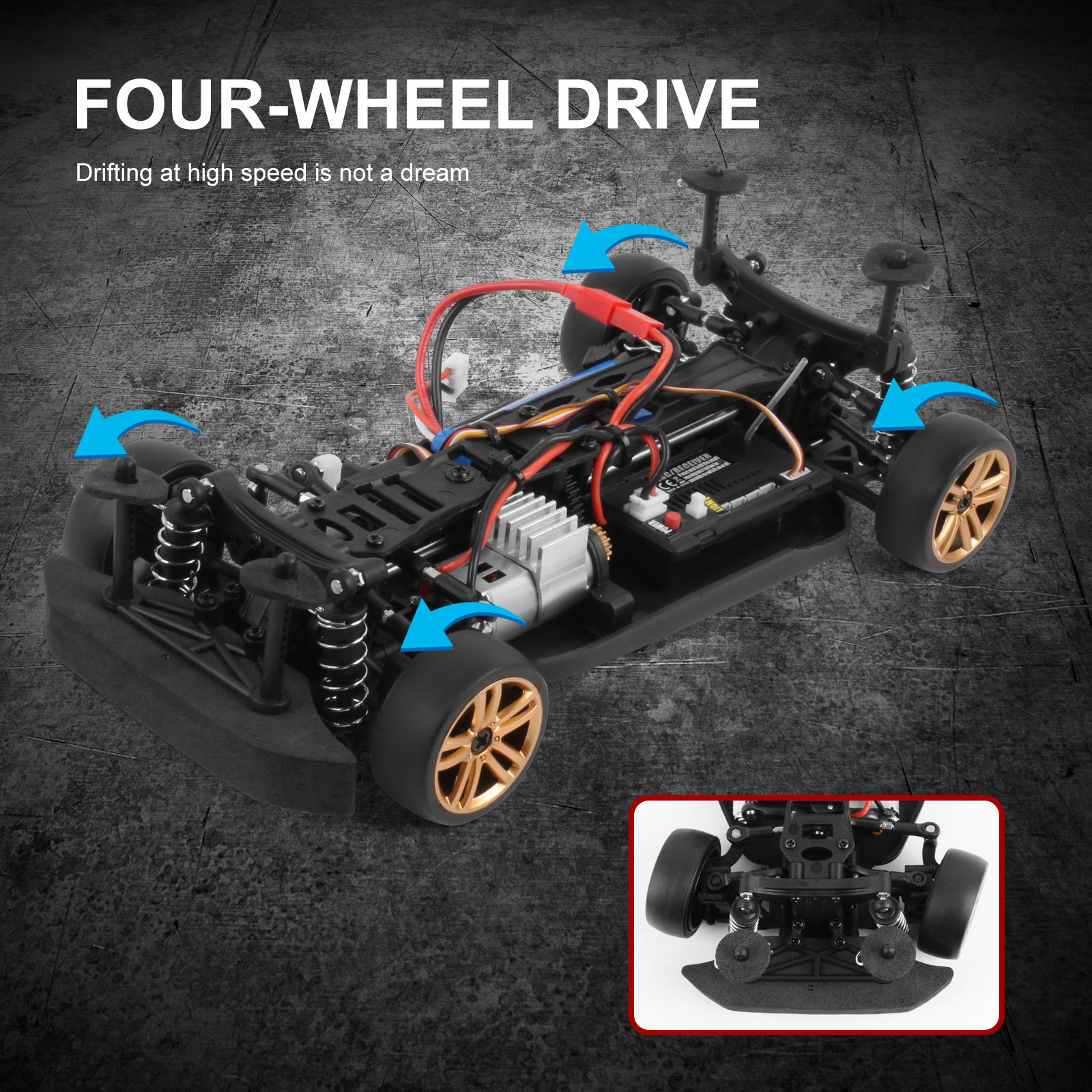 Foto 6 pulgar | Coche a Control Remoto Haiboxing 2188a 1:18 Drift Mustang - Venta Internacional