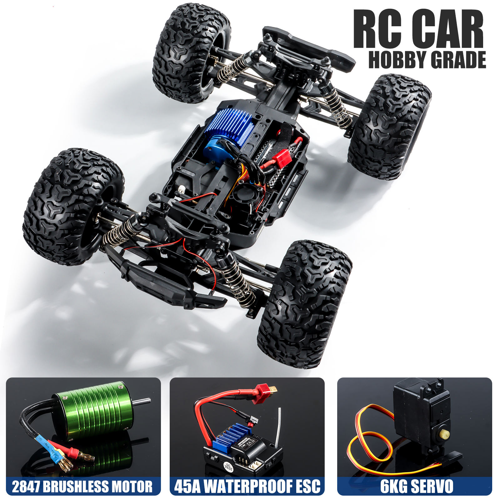 Foto 6 | Carro A Control Remoto Haiboxing 2996a 1:10 Rojo Cepillado 40 Km/h - Venta Internacional