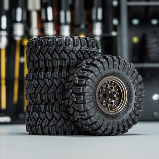 Foto 6 | Juego Dde Neumáticos Injora Black Coating Brass 1.0 Para 1/24 1/18 Rc - Venta Internacional