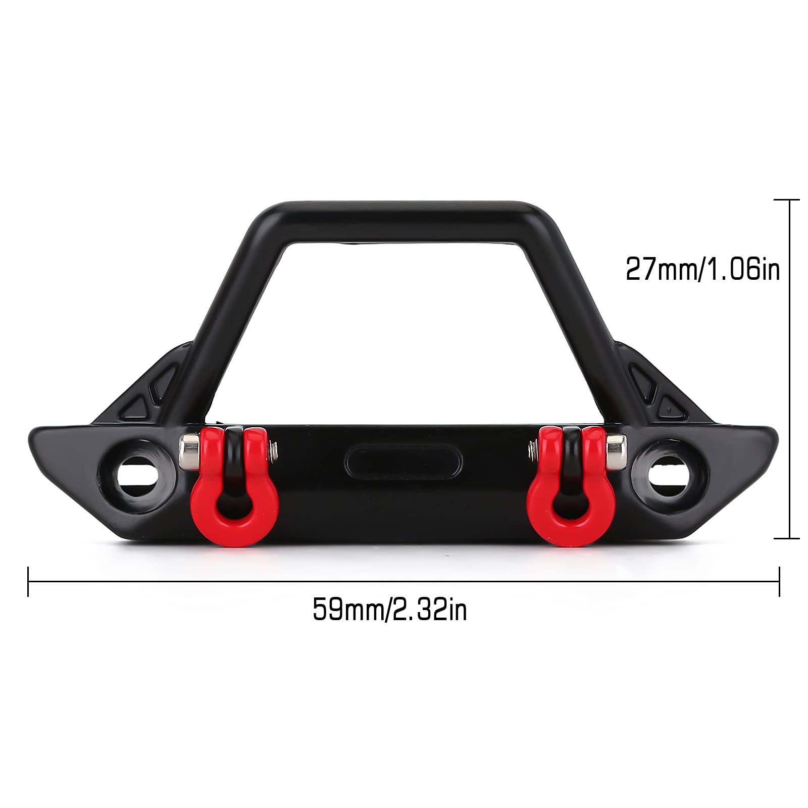 Foto 3 pulgar | Parachoques Delantero Rc Injora Metal con Luces para Scx24 Wrangler - Venta Internacional