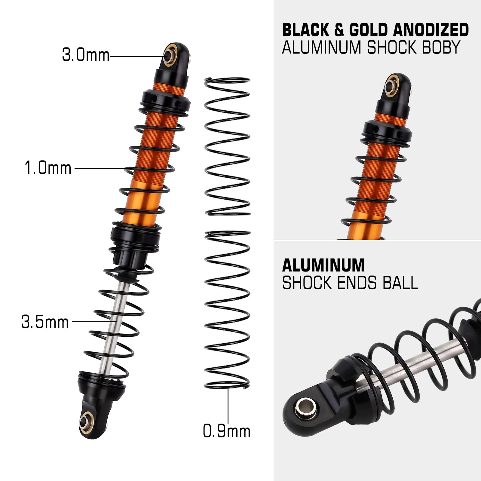 Foto 5 pulgar | Amortiguador Injora para Coche Rc Crawler 1/10 Axial Scx10 - Venta Internacional