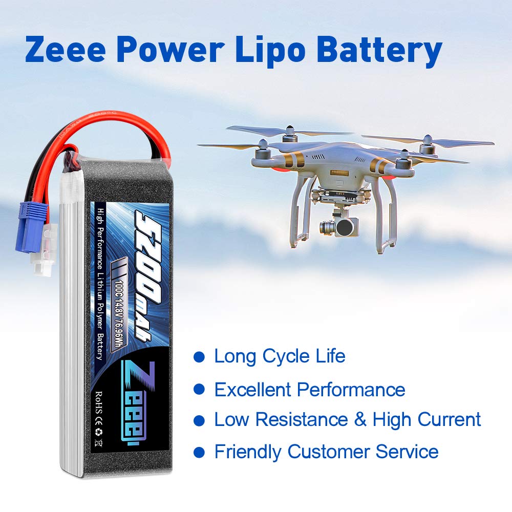 Foto 6 pulgar | Batería Lipo Zeee De 14,8 V, 5200 Mah, 100 V, Con Enchufe Ec5 Soft C - Venta Internacional.