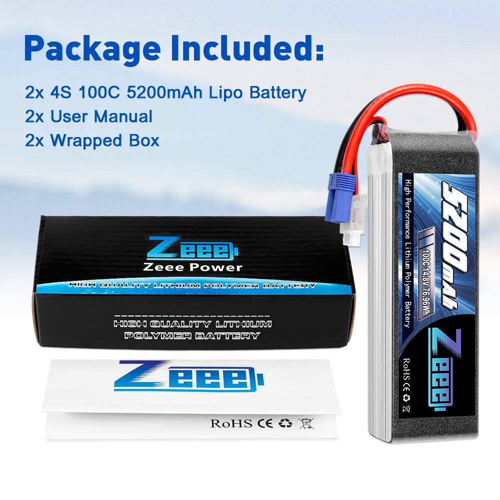 Foto 8 pulgar | Batería Lipo Zeee De 14,8 V, 5200 Mah, 100 V, Con Enchufe Ec5 Soft C - Venta Internacional.