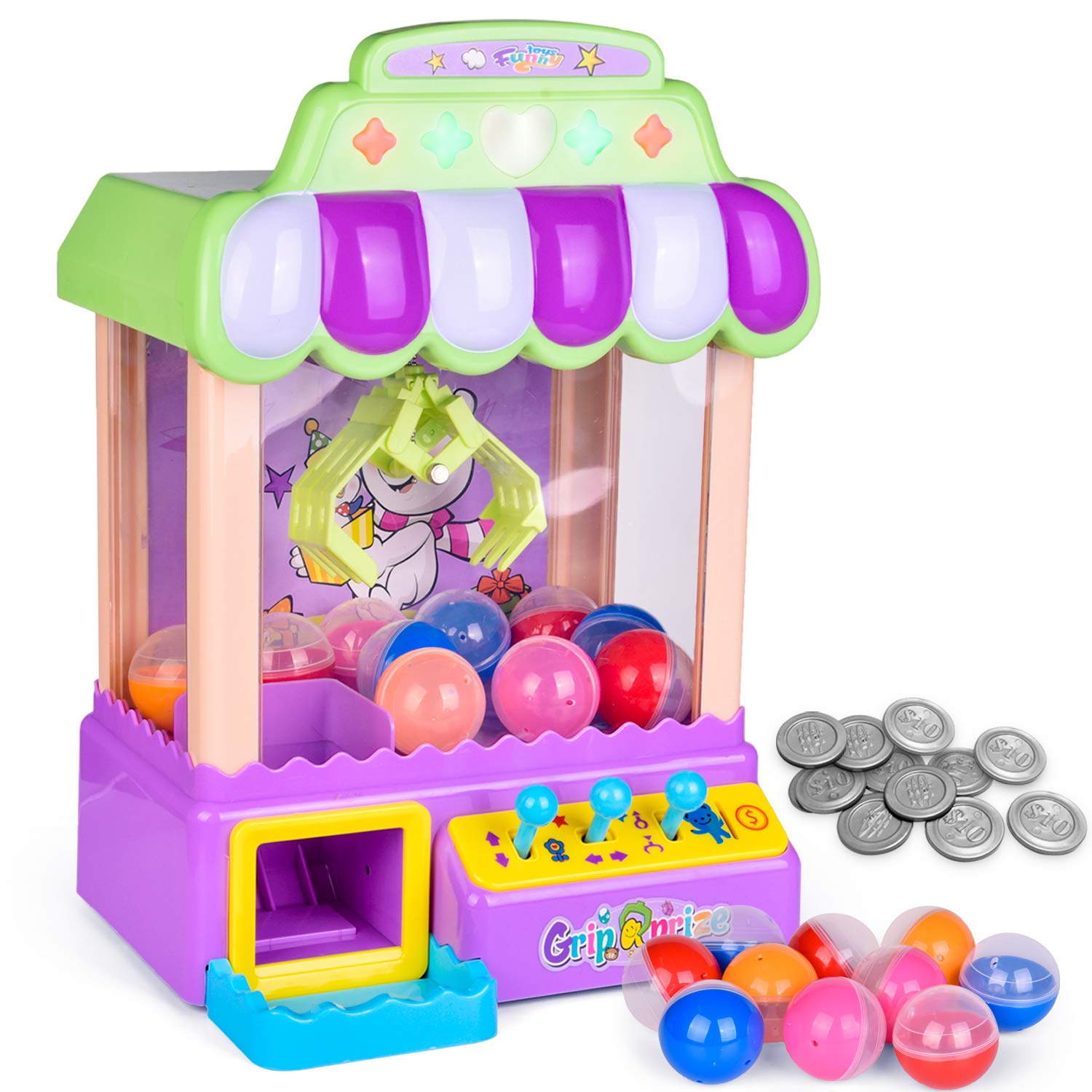 Minijuego Claw Machine Fun Little Toys Con Luz Y Sonido Para Niños - Venta Internacional.