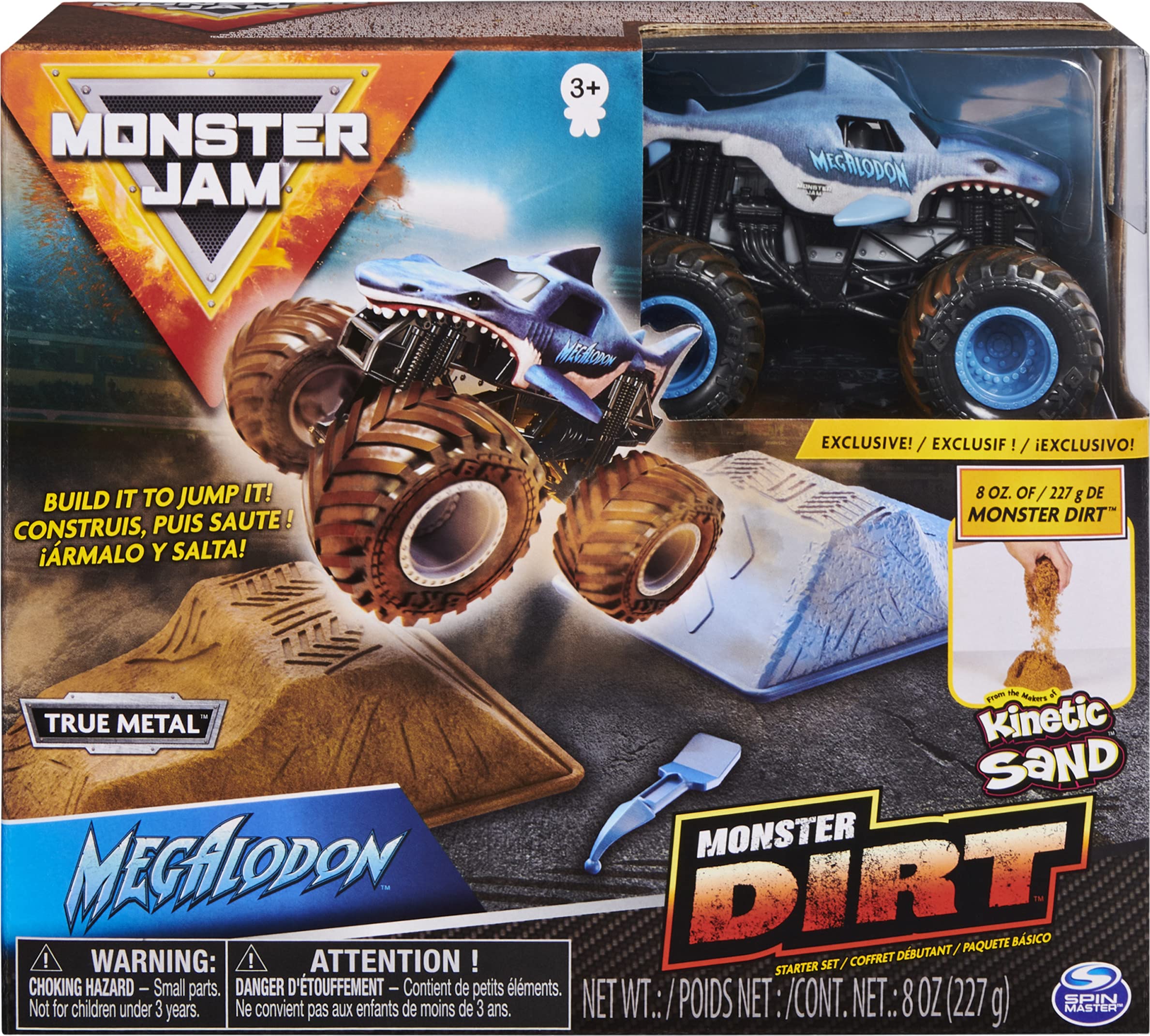 Foto 1 | Set De Inicio Monster Jam Megalodon Con 240 Ml Monster Dirt 1:64 - Venta Internacional.