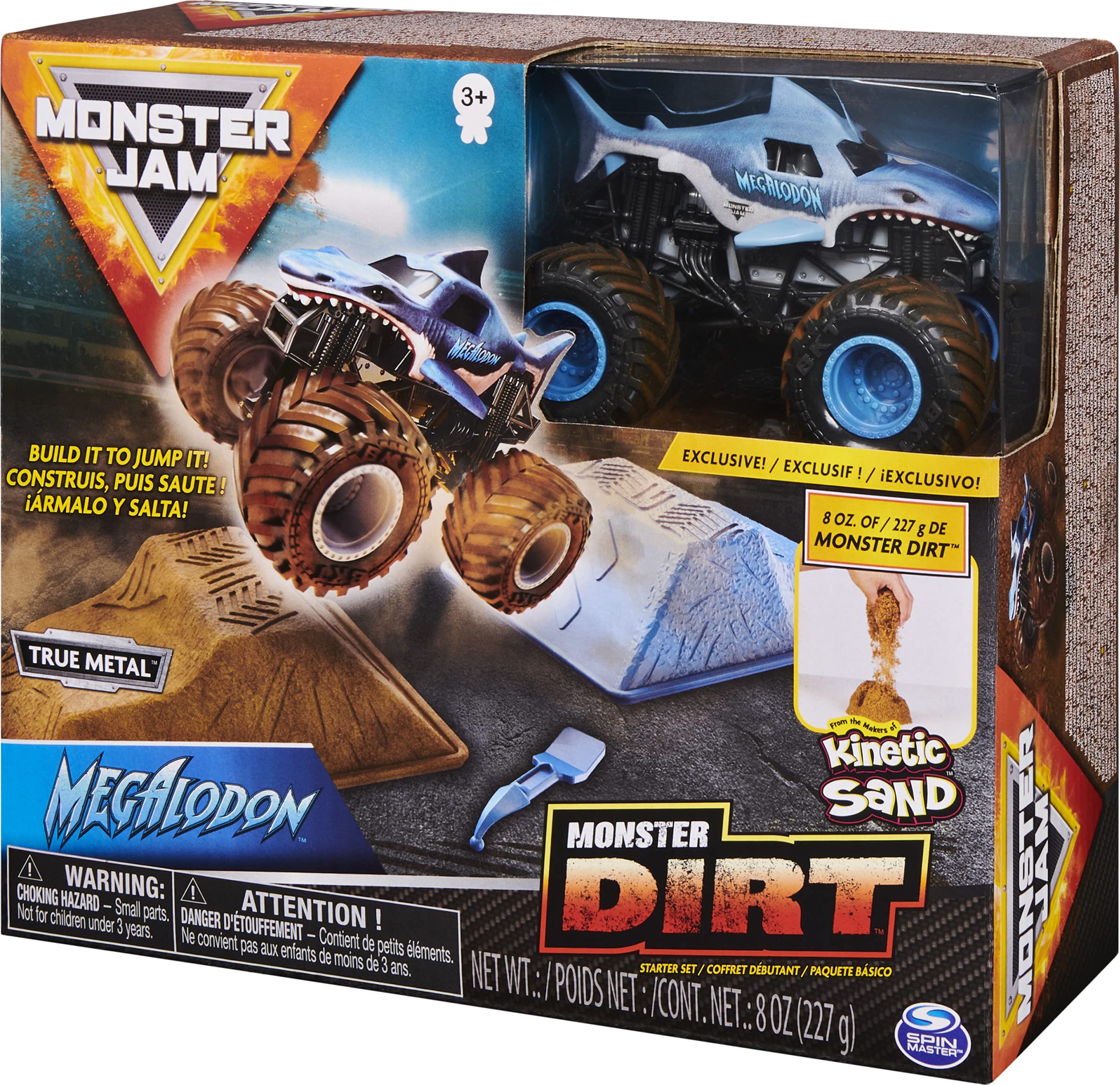 Foto 7 | Set De Inicio Monster Jam Megalodon Con 240 Ml Monster Dirt 1:64 - Venta Internacional.