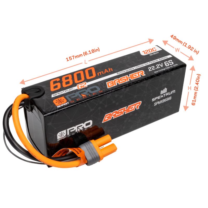 Foto 4 | Batería Lipo Spektrum 6800 Mah 22,2 V 6s 120c Smart G2 Pro - Venta Internacional.