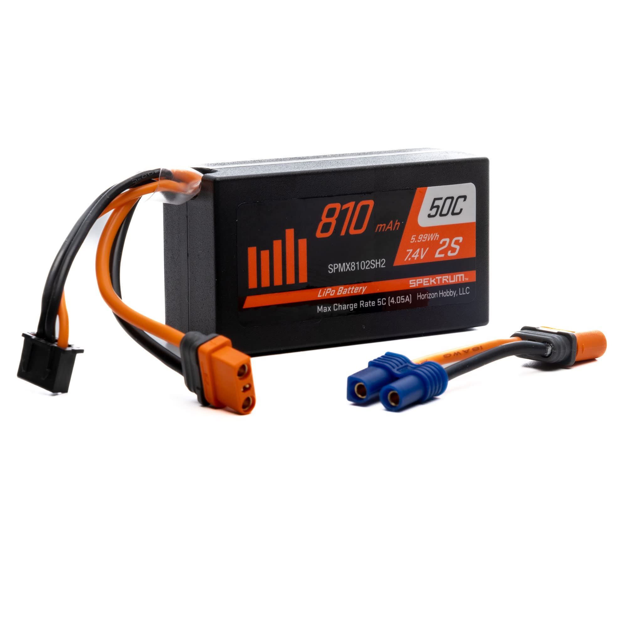 Batería Lipo Spektrum 7.4v 810mah 2s 50c Con Conector Ic2 - Venta Internacional.