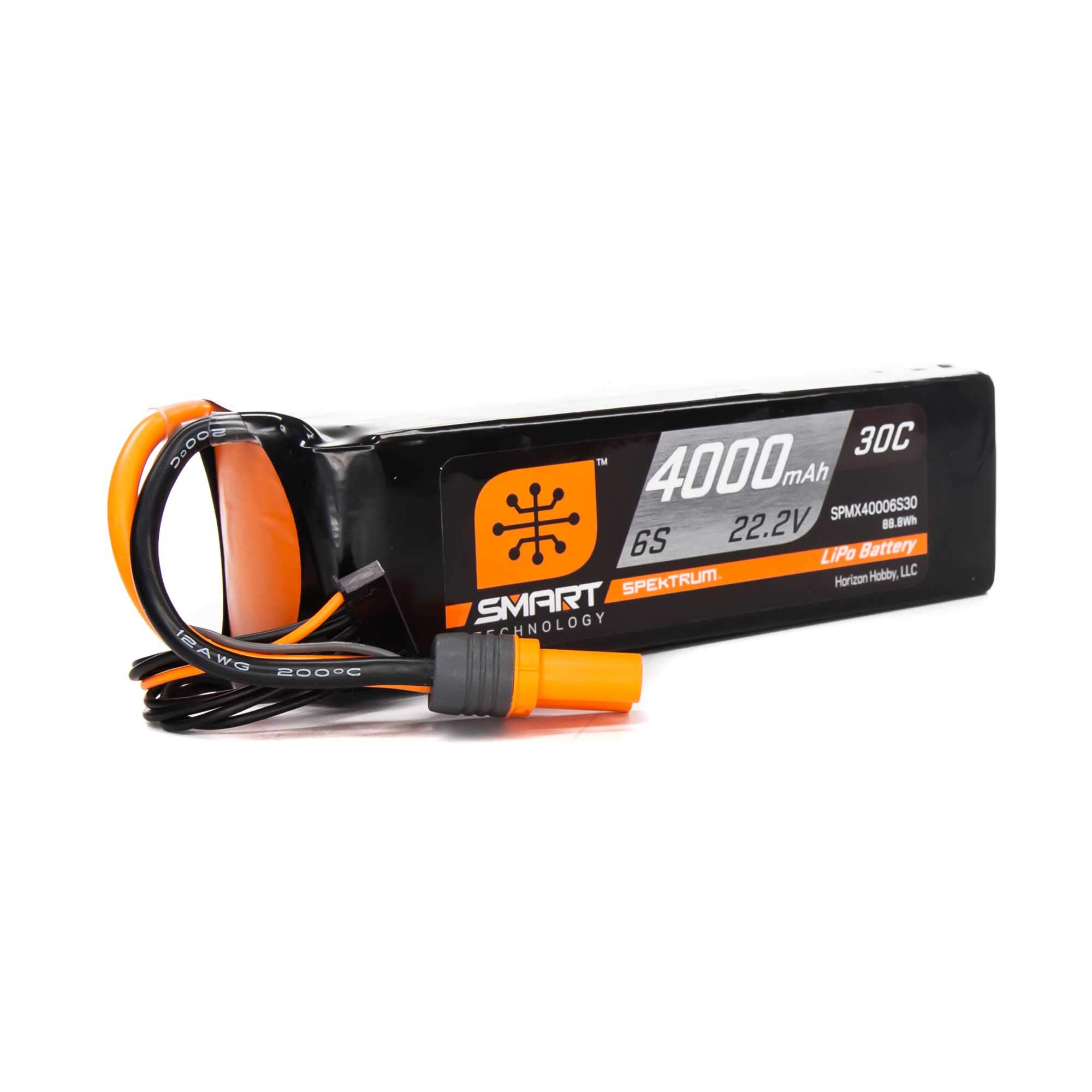 Batería Lipo Spektrum 22,2 V 4000 Mah 6s 30c Smart Ic5 Spmx40006s30 - Venta Internacional.