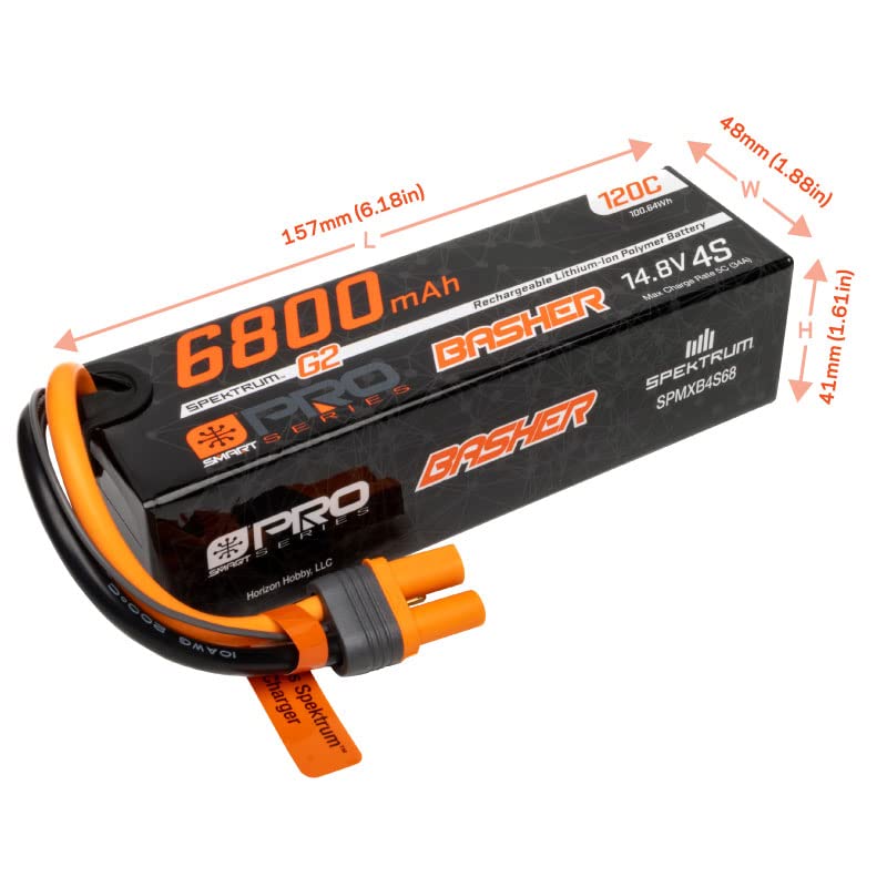 Foto 5 pulgar | Batería Spektrum 14,8 V 6800 Mah 4s 120c Smart G2 Pro Basher Lipo - Venta Internacional.