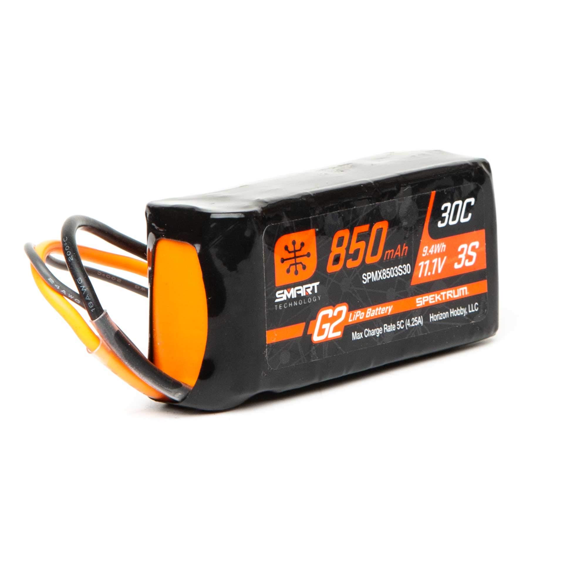 Batería Lipo Spektrum 11,1 V 850 Mah 3s 30c Smart G2 Con Ic2 - Venta Internacional.