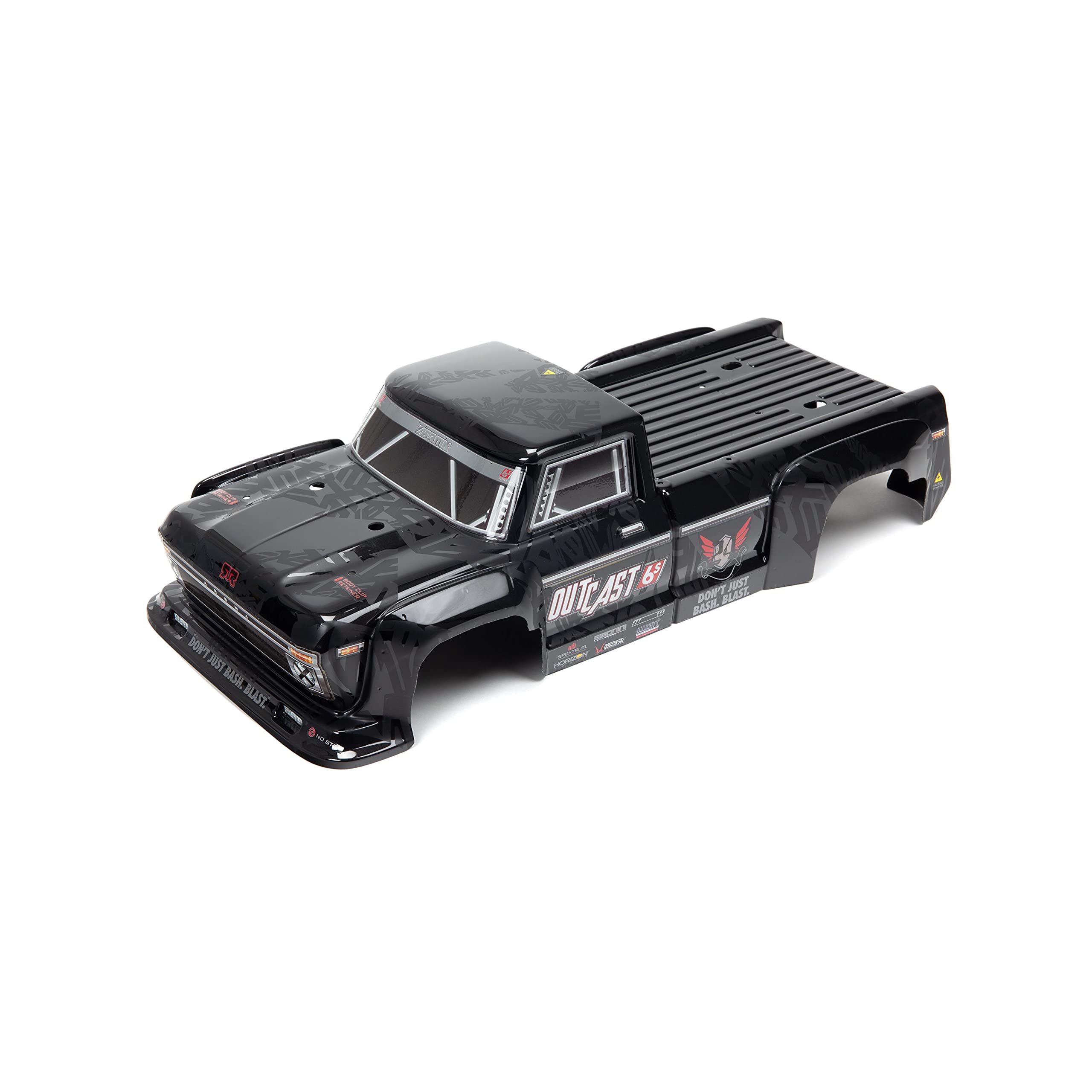 Cuerpo Para Arrma Outcast 6s Blx A Escala 1/8 Pintado De Negro - Venta Internacional.