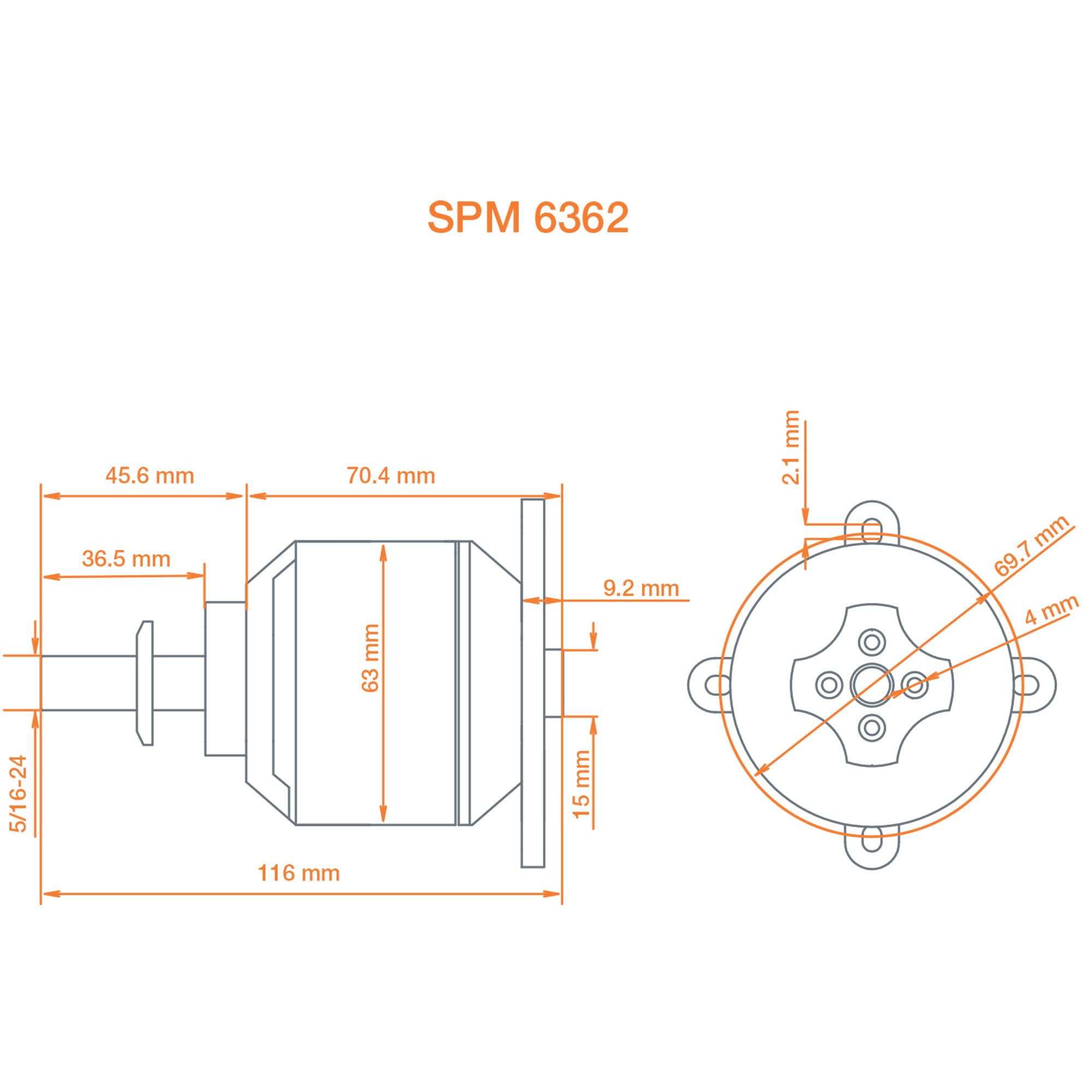 Foto 3 pulgar | Motor Spektrum Avian 6362-250 Kv Outrunner Sin Escobillas 250 Kv - Venta Internacional.