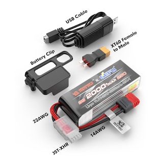 Foto 2 | Batería Hyper Go Angry Snail 3s2000, 11,1 V, 2000 Mah, 25 C, Lipo - Venta Internacional.