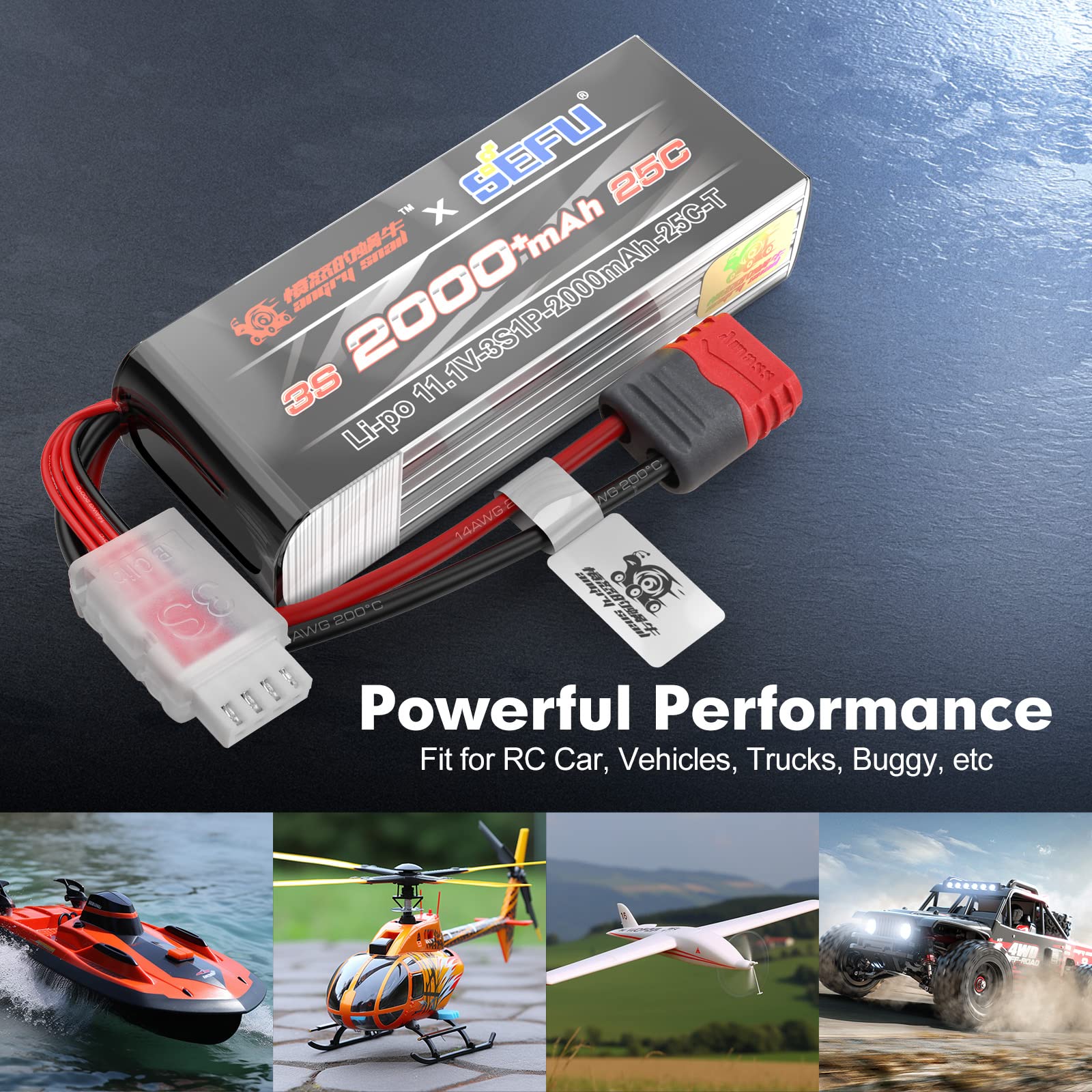 Foto 7 pulgar | Batería Hyper Go Angry Snail 3s2000, 11,1 V, 2000 Mah, 25 C, Lipo - Venta Internacional.