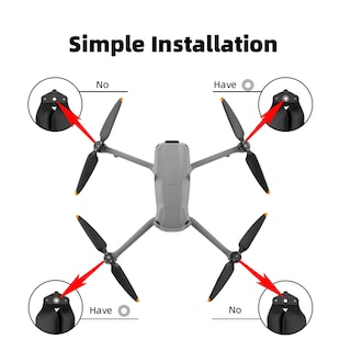 Foto 4 | Hélices Para Drones Dji Air 3 De Fibra De Carbono De Bajo Ruido, 8 Piezas - Venta Internacional.