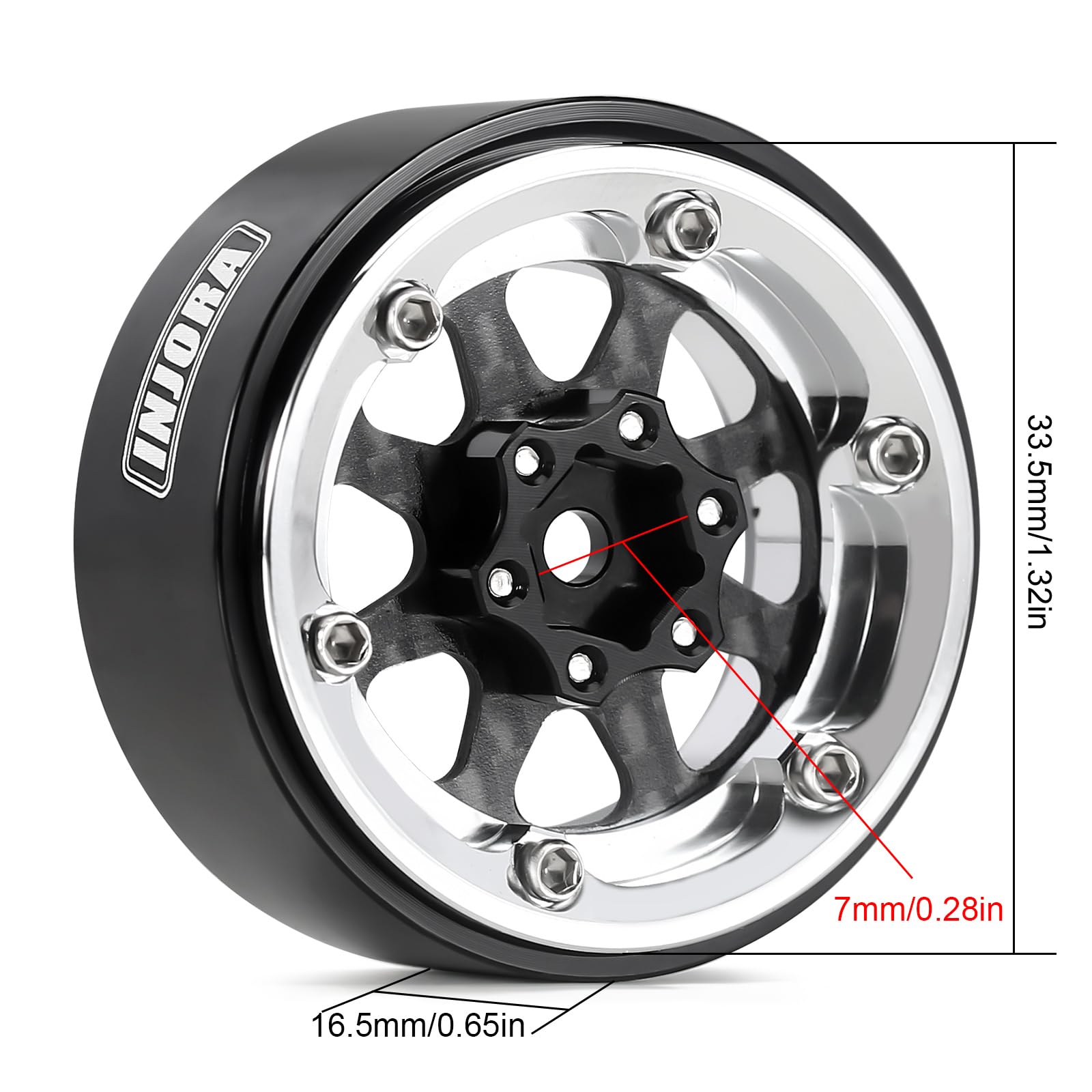 Foto 3 | Rueda Injora Moduwheel 1.3 Con Compensación Negativa Para Rc Crawler 1/18 1/24 - Venta Internacional.