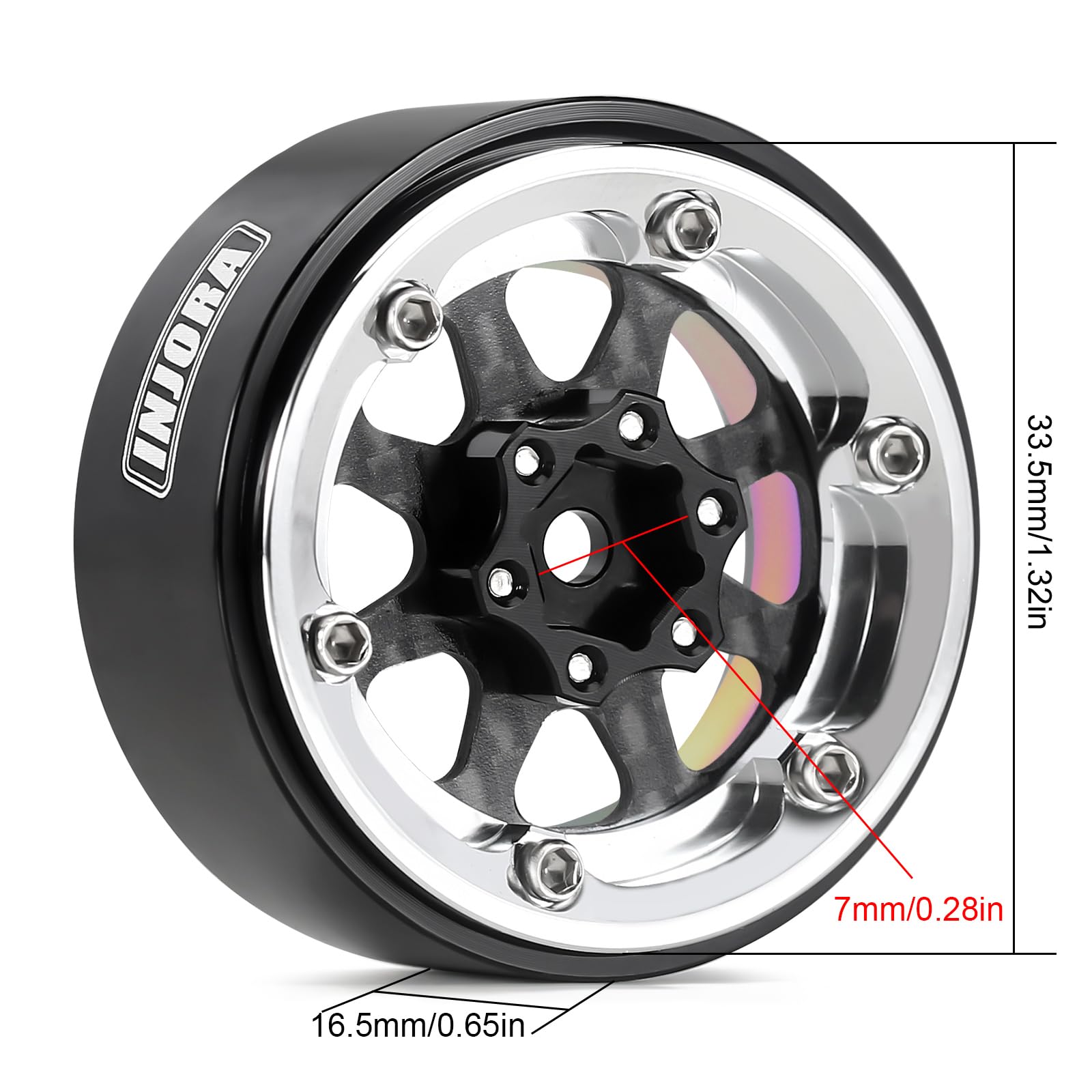 Foto 3 | Rueda Injora Moduwheel 1.3 con Compensación Negativa para 1/18 1/24 Rc - Venta Internacional