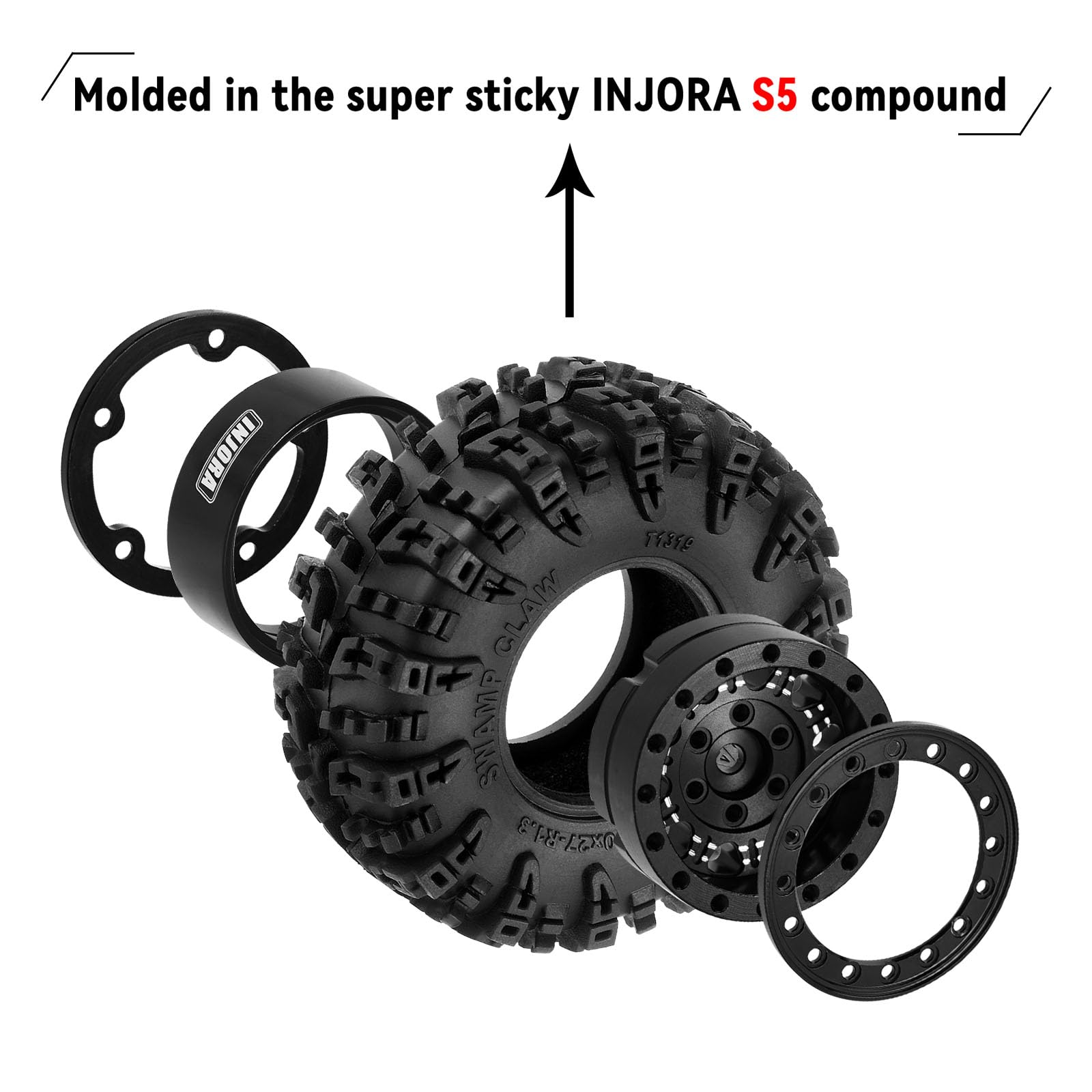 Foto 5 pulgar | Juego De Neumáticos Injora S5 Swamp Claw Para Coche Rc 1/18 1/24 - Venta Internacional.