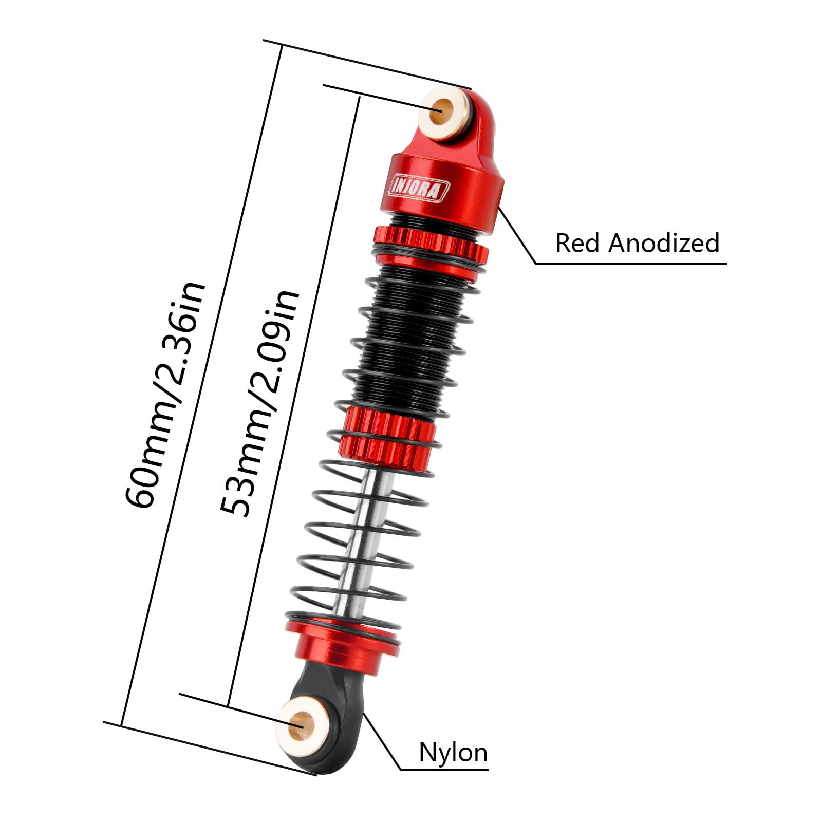 Foto 4 pulgar | Amortiguador Injora Roscado De 53 Mm Para Redcat Ascent 18 1/18 - Venta Internacional.