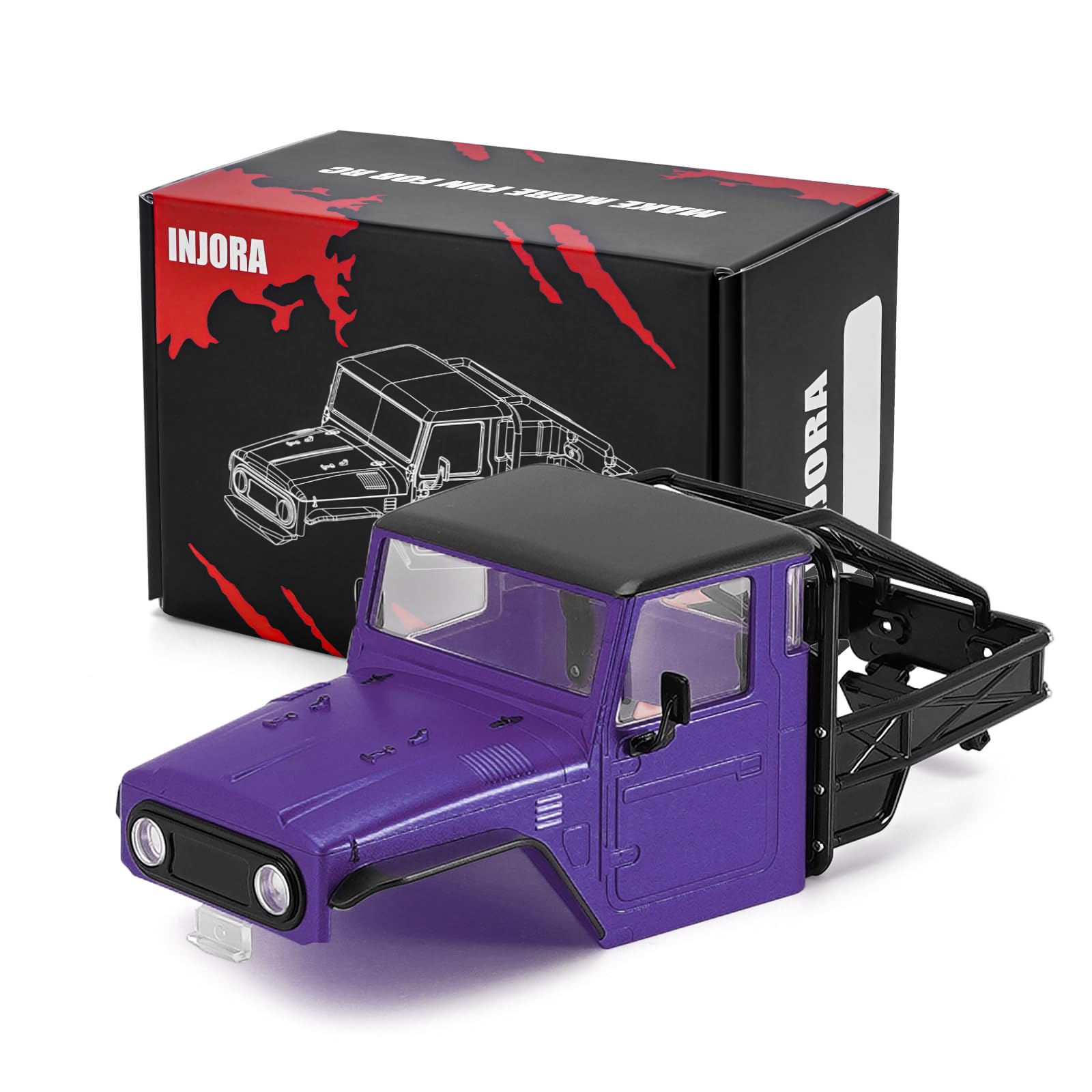 Foto 7 pulgar | Carcasa De Camión Injora Ir40 Púrpura Para 1/18 Trx4m Defender - Venta Internacional.