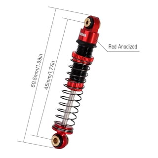 Foto 3 | Amortiguador Injora 45mm De Aluminio Para Fms Fcx24 1/24 Rc Rojo - Venta Internacional.