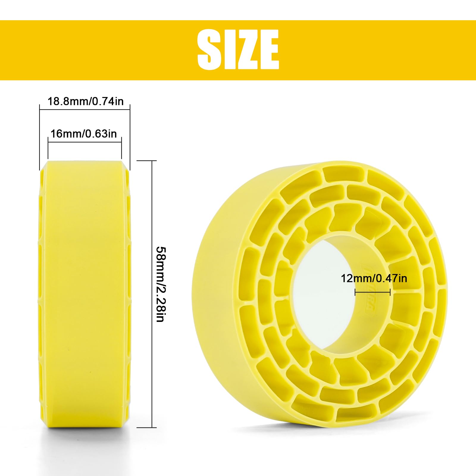 Foto 6 pulgar | Insertos De Caucho De Silicona Para Neumáticos 1.0 De 62-64 Mm Injora - Venta Internacional.