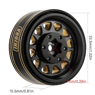 Foto 2 | Llantas Injora 1.3 Brass 68g Para Scx24 Trx4m 1/24 1/18 Rc - Venta Internacional.