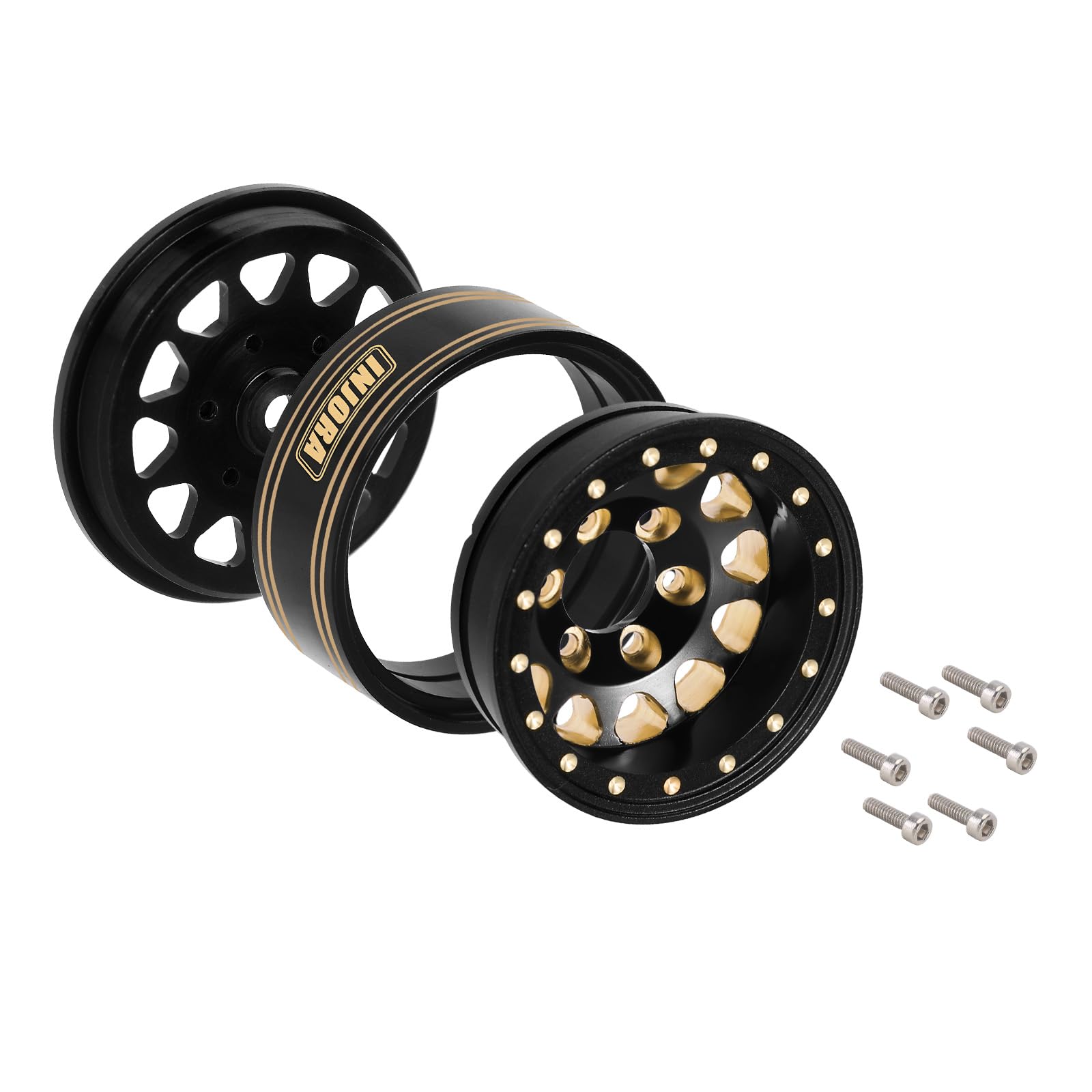 Foto 4 pulgar | Llantas Injora 1.3 Brass 68g Para Scx24 Trx4m 1/24 1/18 Rc - Venta Internacional.