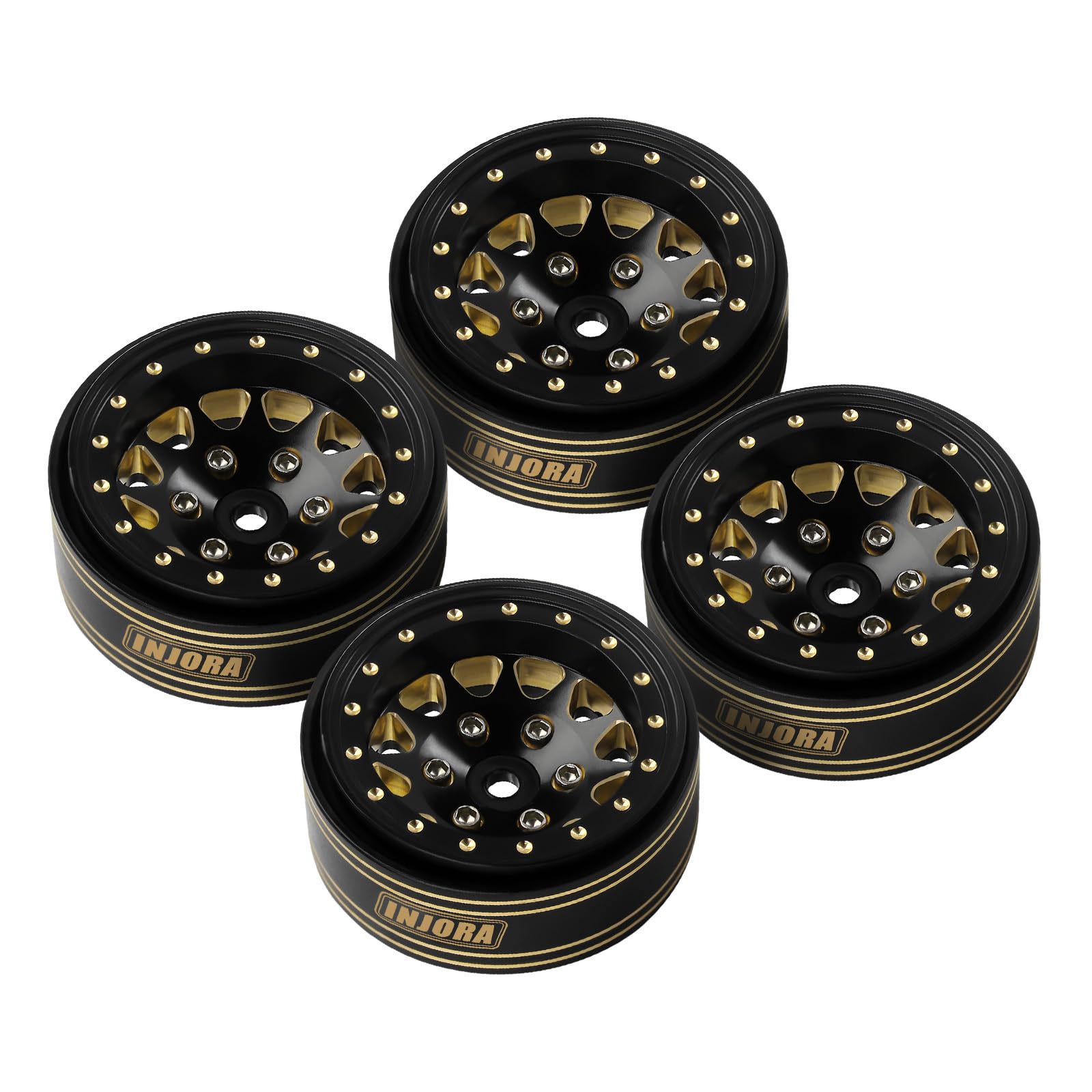 Foto 7 | Llantas Injora 1.3 Brass 68g Para Scx24 Trx4m 1/24 1/18 Rc - Venta Internacional.