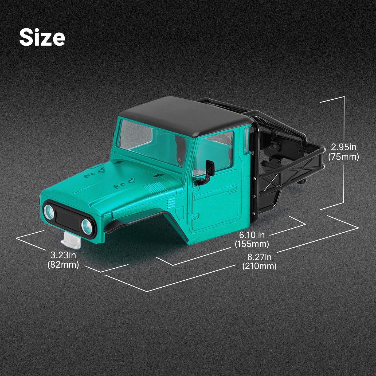 Foto 6 | Carcasa De Camión Injora Ir40 87 G Con Jaula Tubular Para 1/18 Trx4m - Venta Internacional.