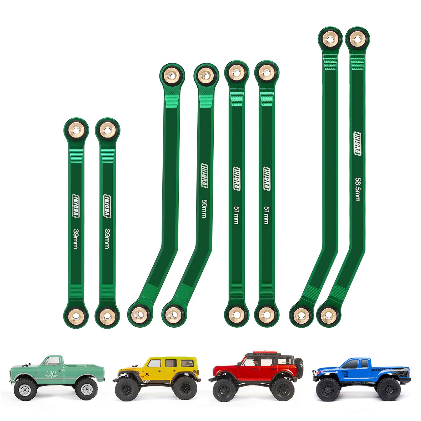 Foto 7 pulgar | Set De 4 Eslabones Para El Campamento Base Injora Scx24 C10 Jlu Bronco - Venta Internacional.