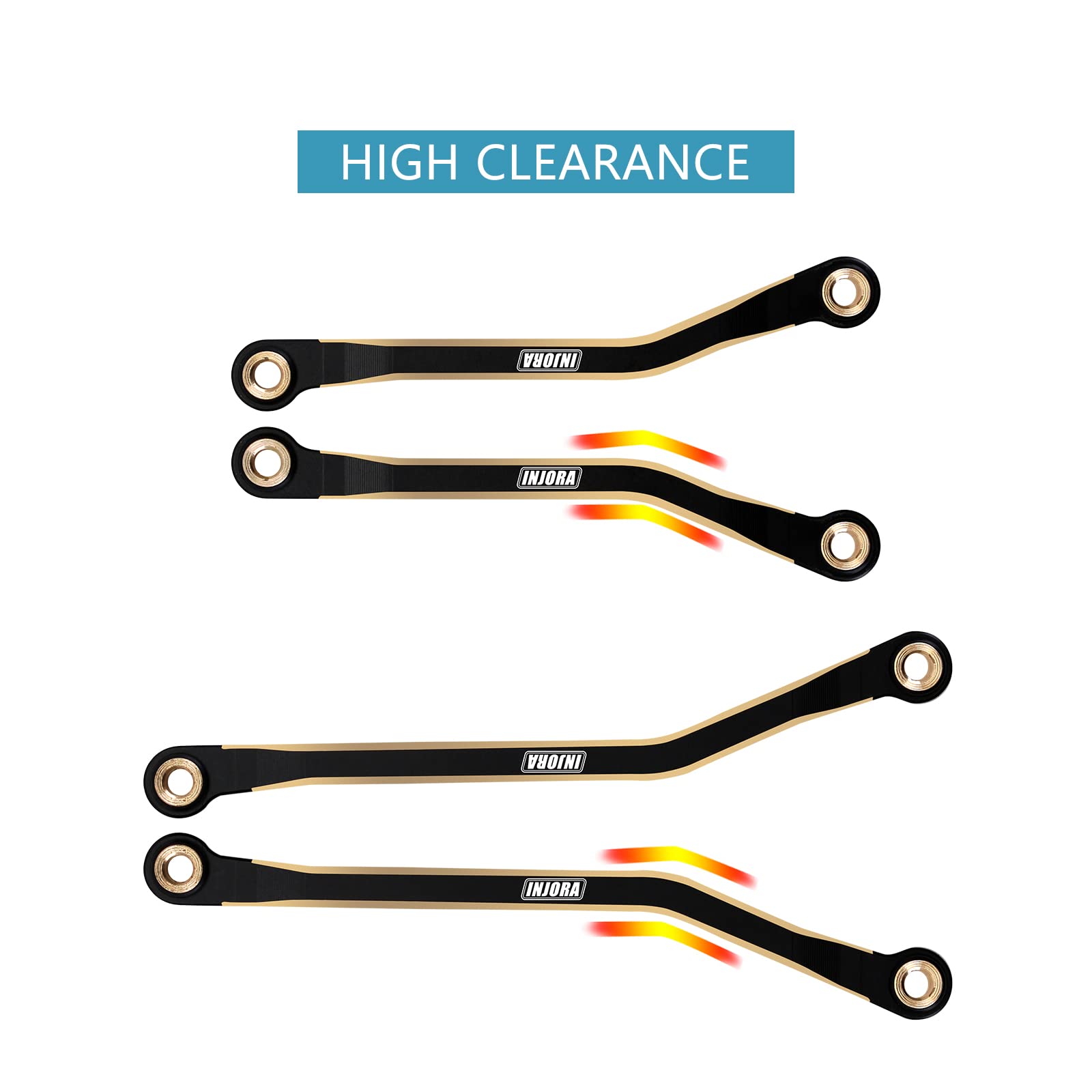 Foto 3 | Juego De Eslabones De Chasis Injora De Latón De Alta Holgura Para Trx4m 1/18 - Venta Internacional.