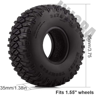 Foto 2 | Neumático Injora De 1,55 Pulgadas Para Rc Crawler Car D90 Tf2 Tamiya Cc01 - Venta Internacional.