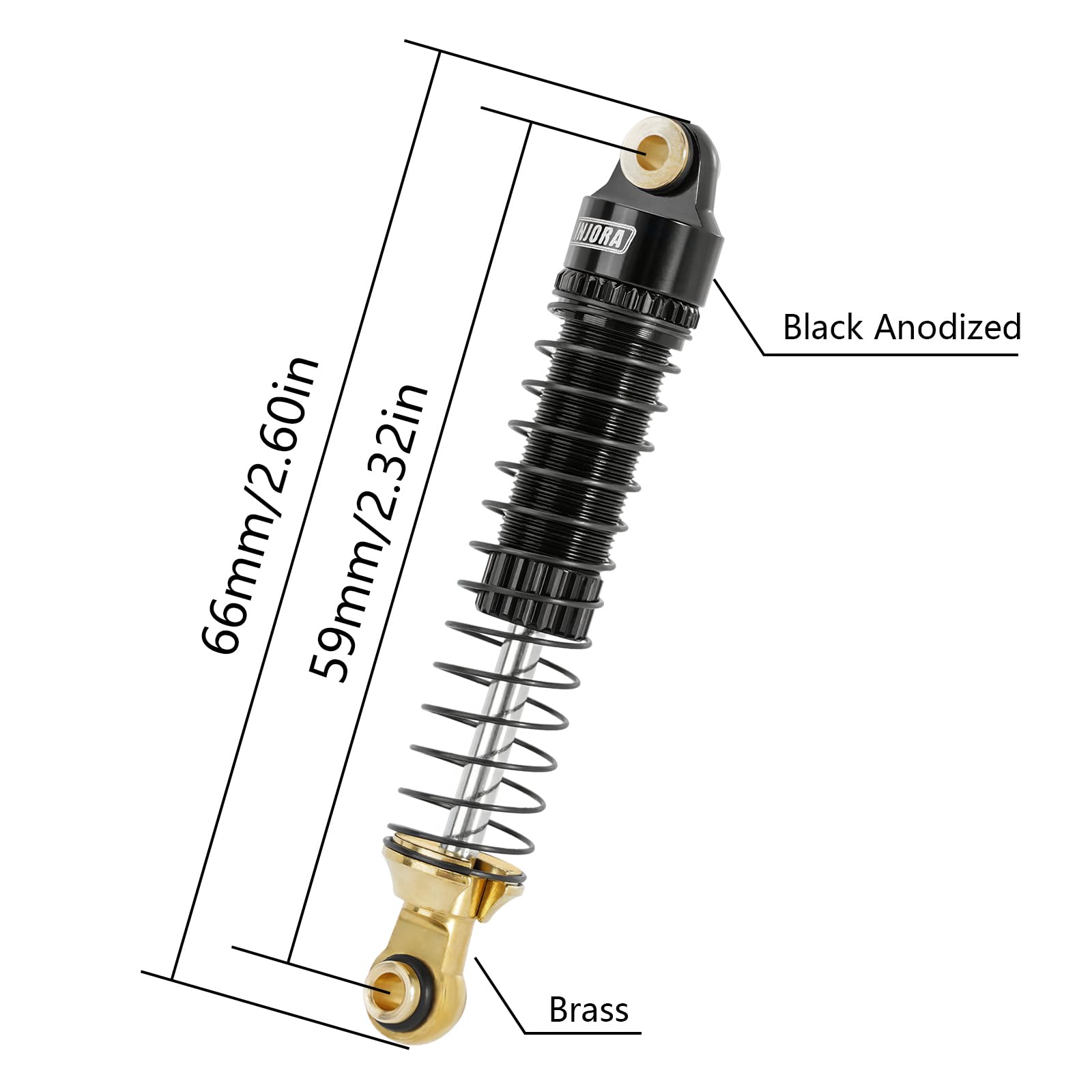 Foto 4 pulgar | Amortiguador Injora 59mm Para Trx4m Trx4mt 1/18 Rc Crawler - Venta Internacional.