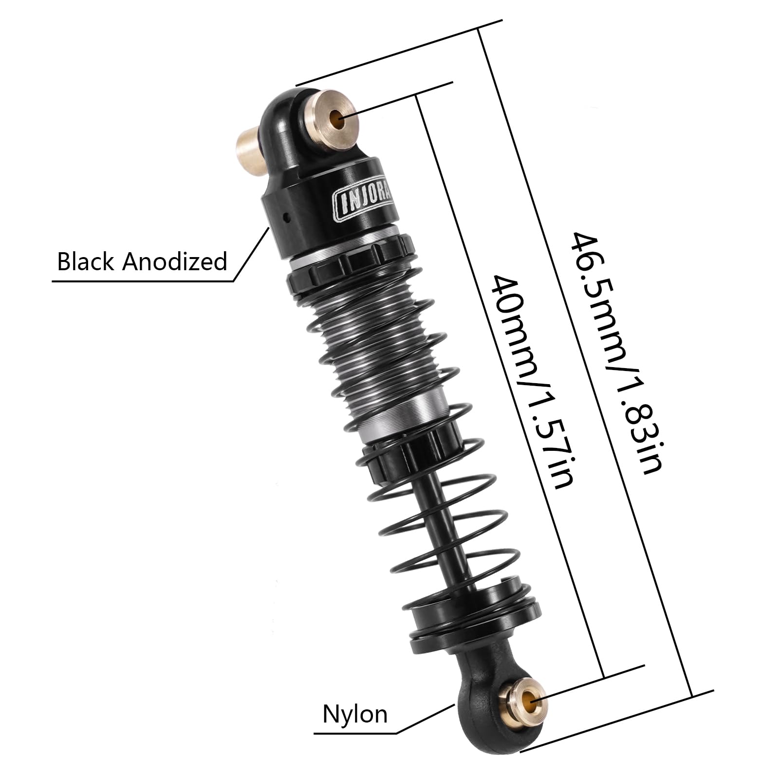 Foto 5 pulgar | Amortiguador Injora Big Bore Scaler De 40 Mm Para Rc Crawler 1/24 - Venta Internacional.