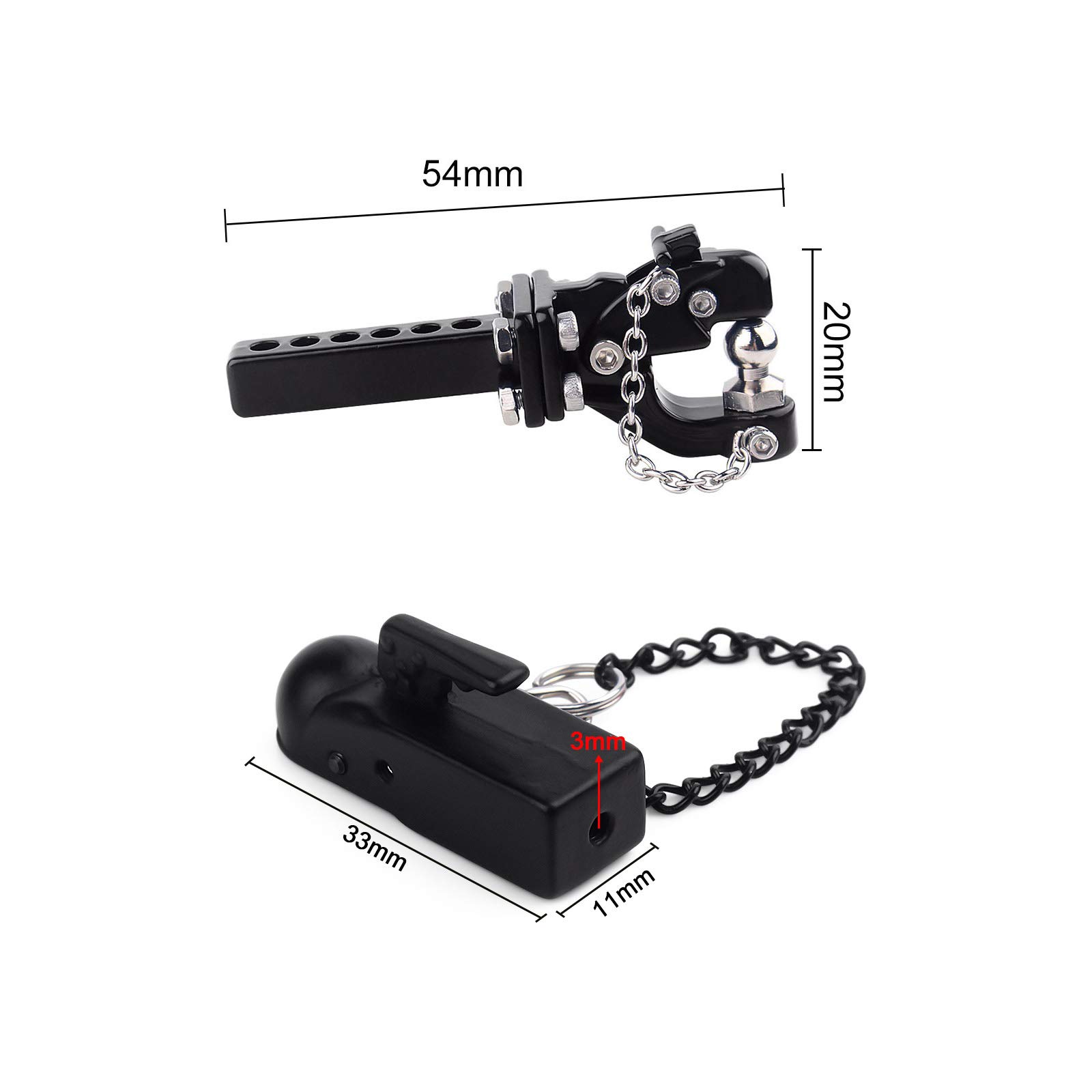 Foto 6 pulgar | Receptor Rc Accessories Tow Hook Drop Hitch, Escala 1/10 - Venta Internacional.