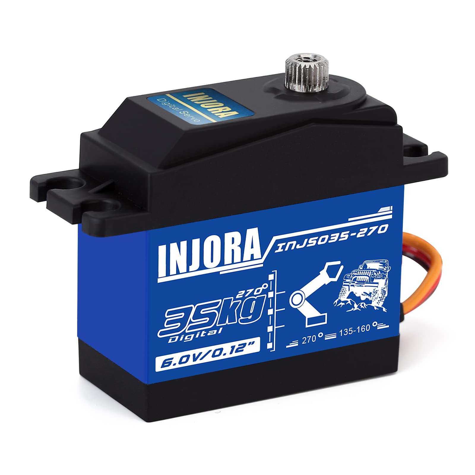 Servo Rc Injora De 35 Kg De Alto Par Para Camión Sobre Orugas En Ángulo De 270° - Venta Internacional. $711