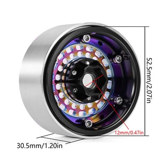 Foto 3 | Llanta Injora 1.9 De Aluminio Offset -10 Mm Para 1/10 Rc Crawler - Venta Internacional.