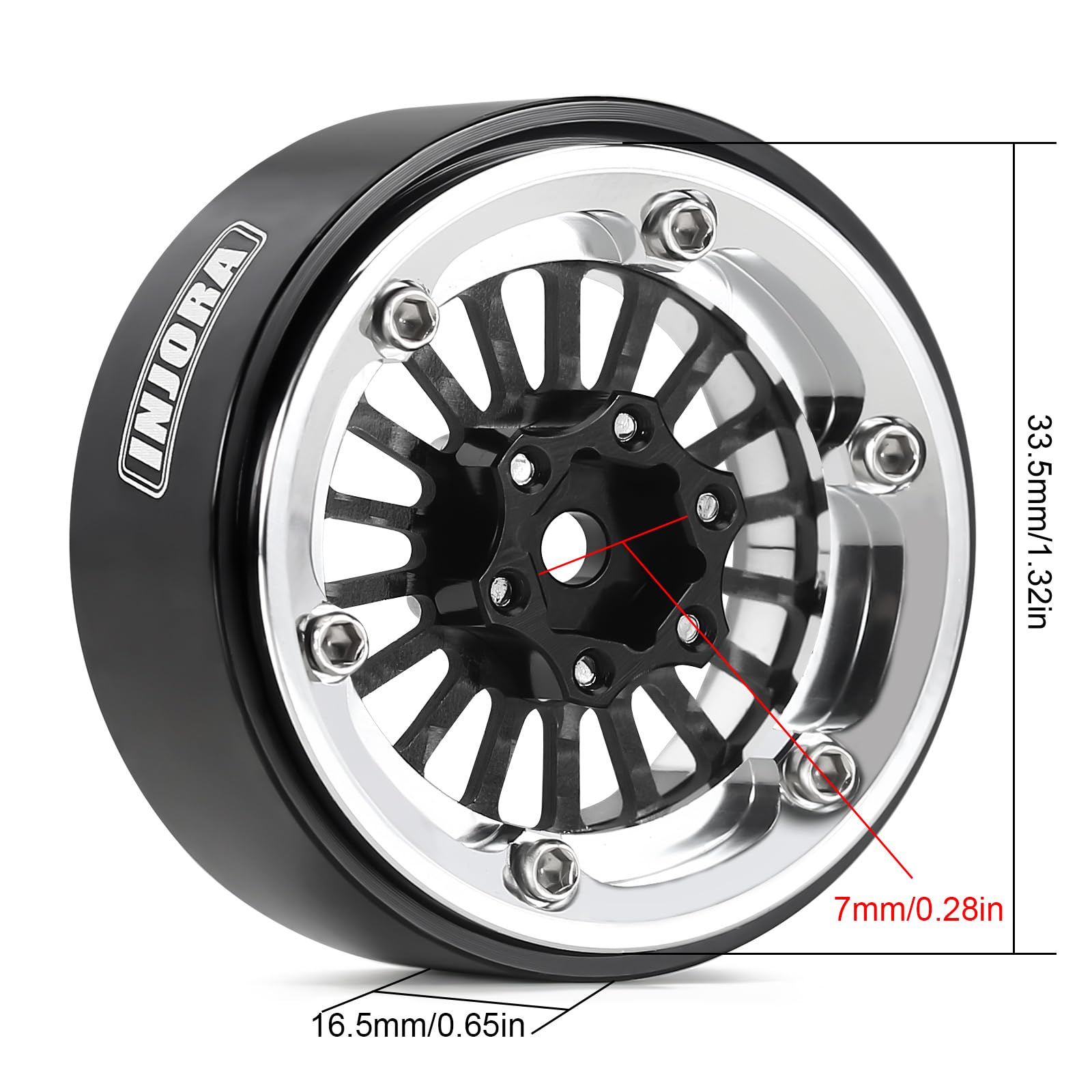 Foto 3 | Rueda Injora Moduwheel 1.3 Con Compensación Negativa Para 1/18 1/24 Rc - Venta Internacional.