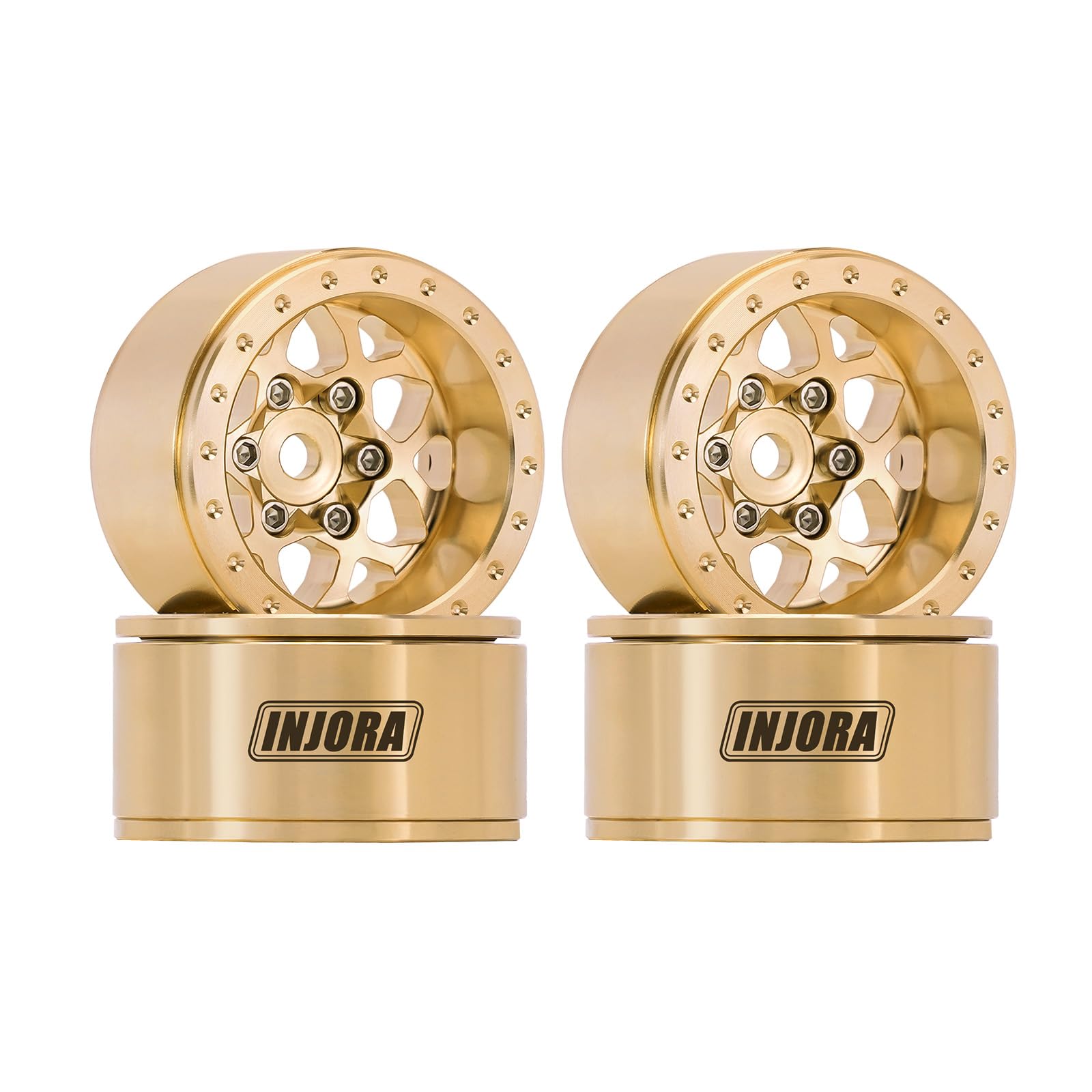 Rueda Injora 1.0 Brass Beadlock para Trx4m Ascent18 Scx24 Fcx24 - Venta Internacional