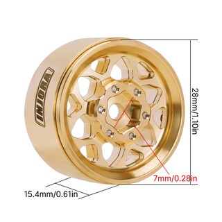 Foto 3 | Rueda Injora 1.0 Brass Beadlock para Trx4m Ascent18 Scx24 Fcx24 - Venta Internacional