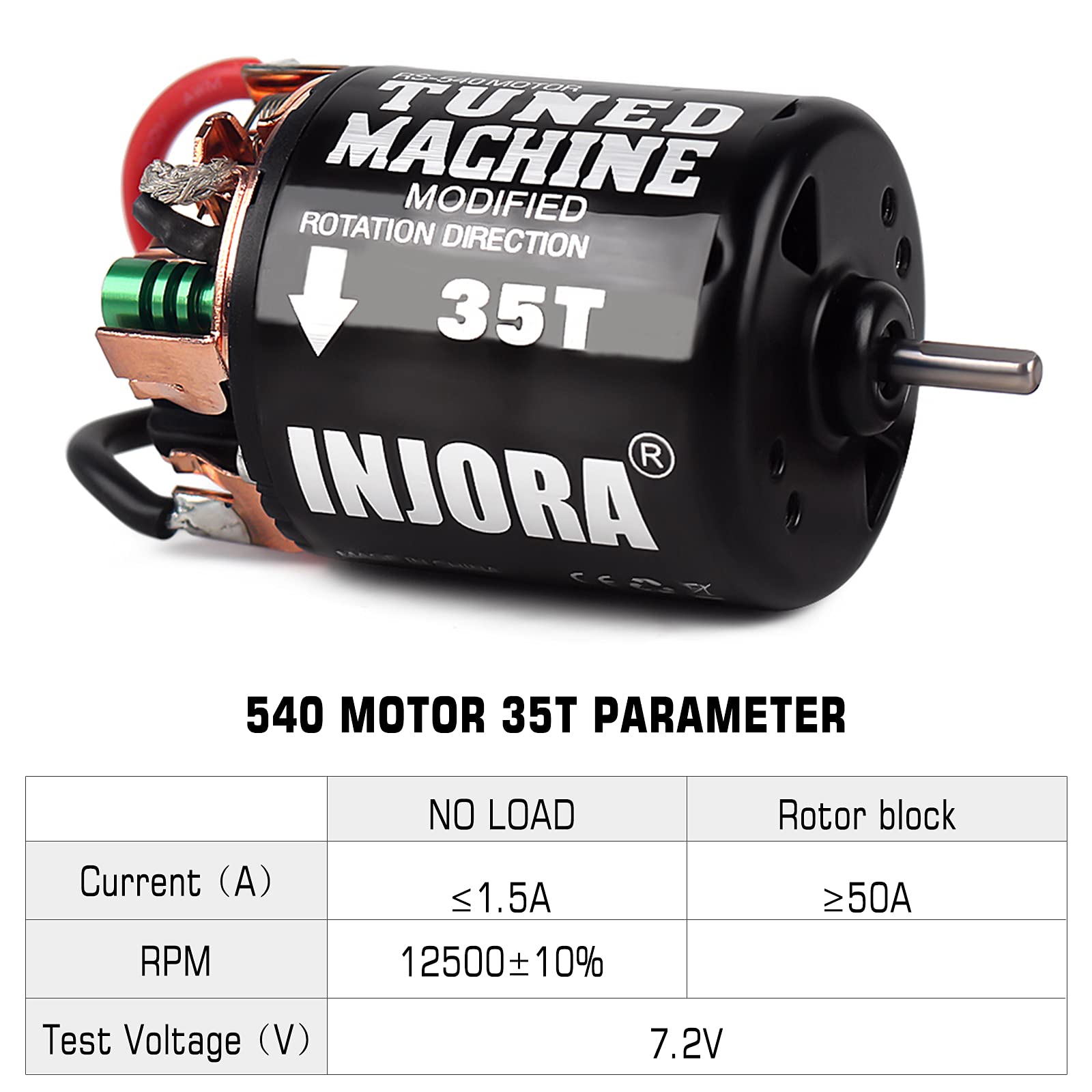 Foto 5 pulgar | Motor Cepillado Injora 540 35t Impermeable para Coche Rc Cralwer 1/10 - Venta Internacional