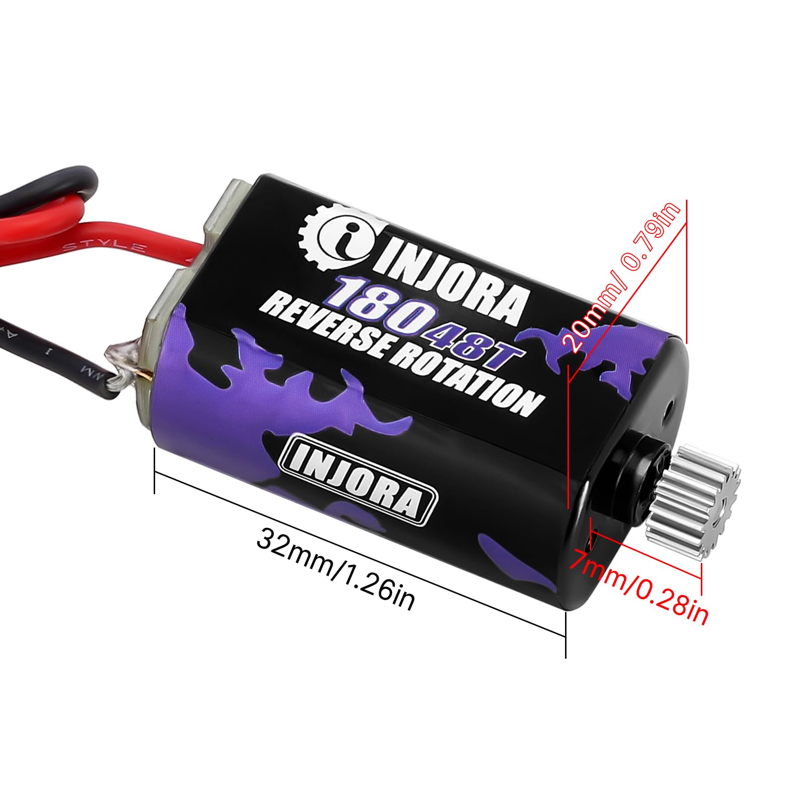 Foto 6 pulgar | Motor Injora 180 Pro 48t 7,4 V para Fms Fcx18 Fcx24 1/18 - Venta Internacional
