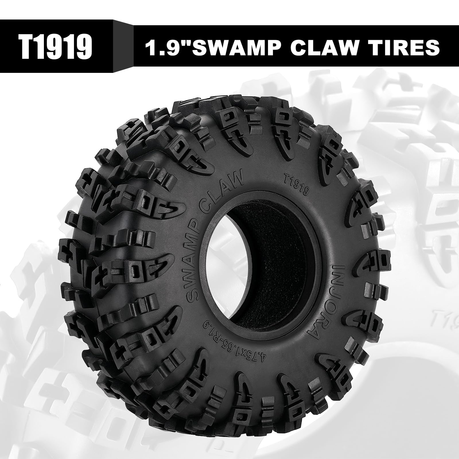 Foto 3 pulgar | Neumático Injora 1.9 S5 Swamp Claw Mud Terrain para FCX10 1/10 RC - Venta Internacional