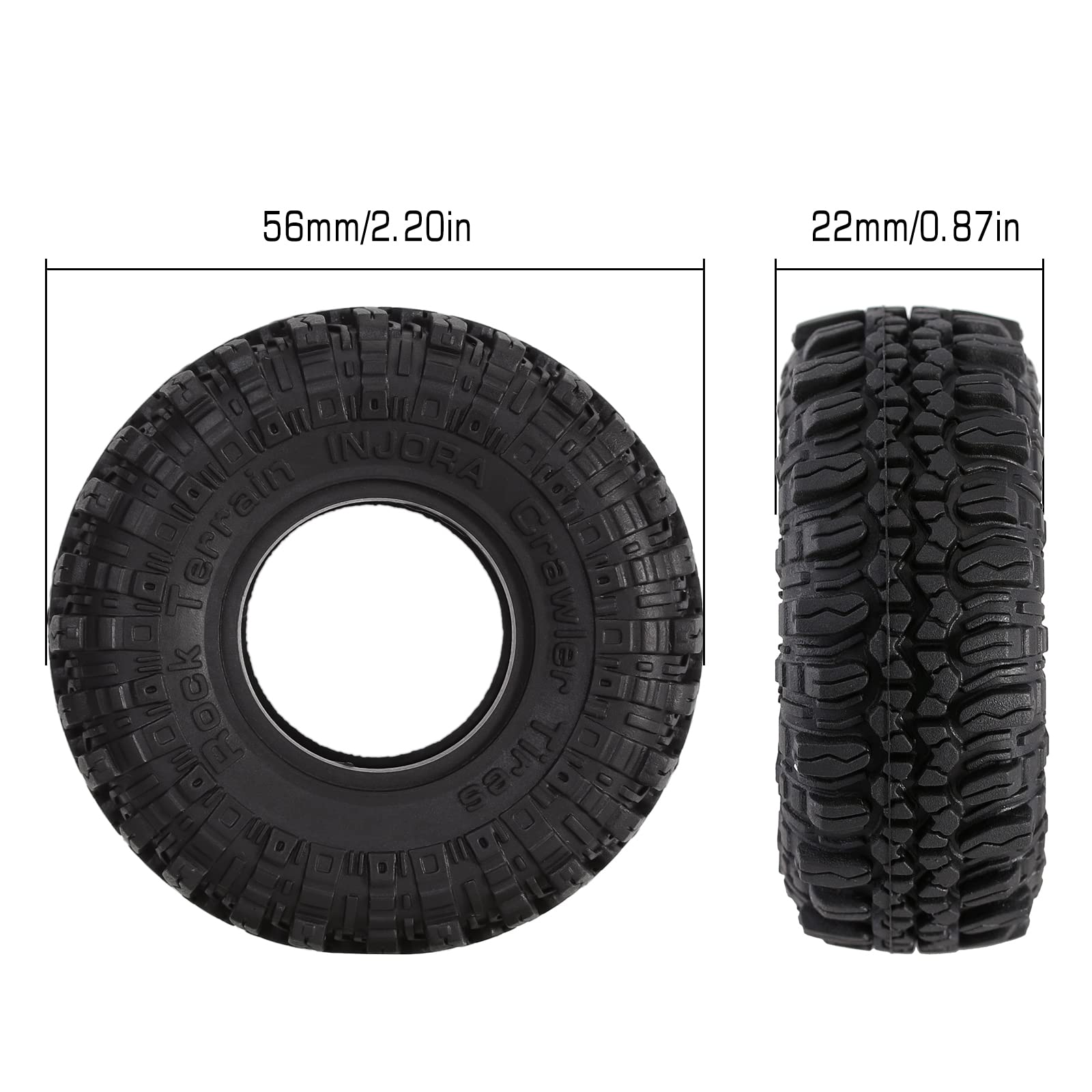 Foto 3 pulgar | Neumáticos Injora 1.0 Soft Caucho para 1/18 Trx4m Scx24 Crawler - Venta Internacional
