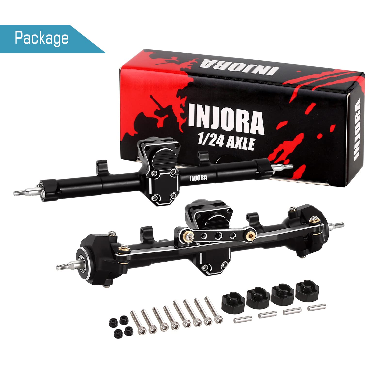 Foto 3 pulgar | Juego de Ejes De +4 Mm Extendidos Negros Para Axial Scx24 1/24 Rc Crawler - Venta Internacional