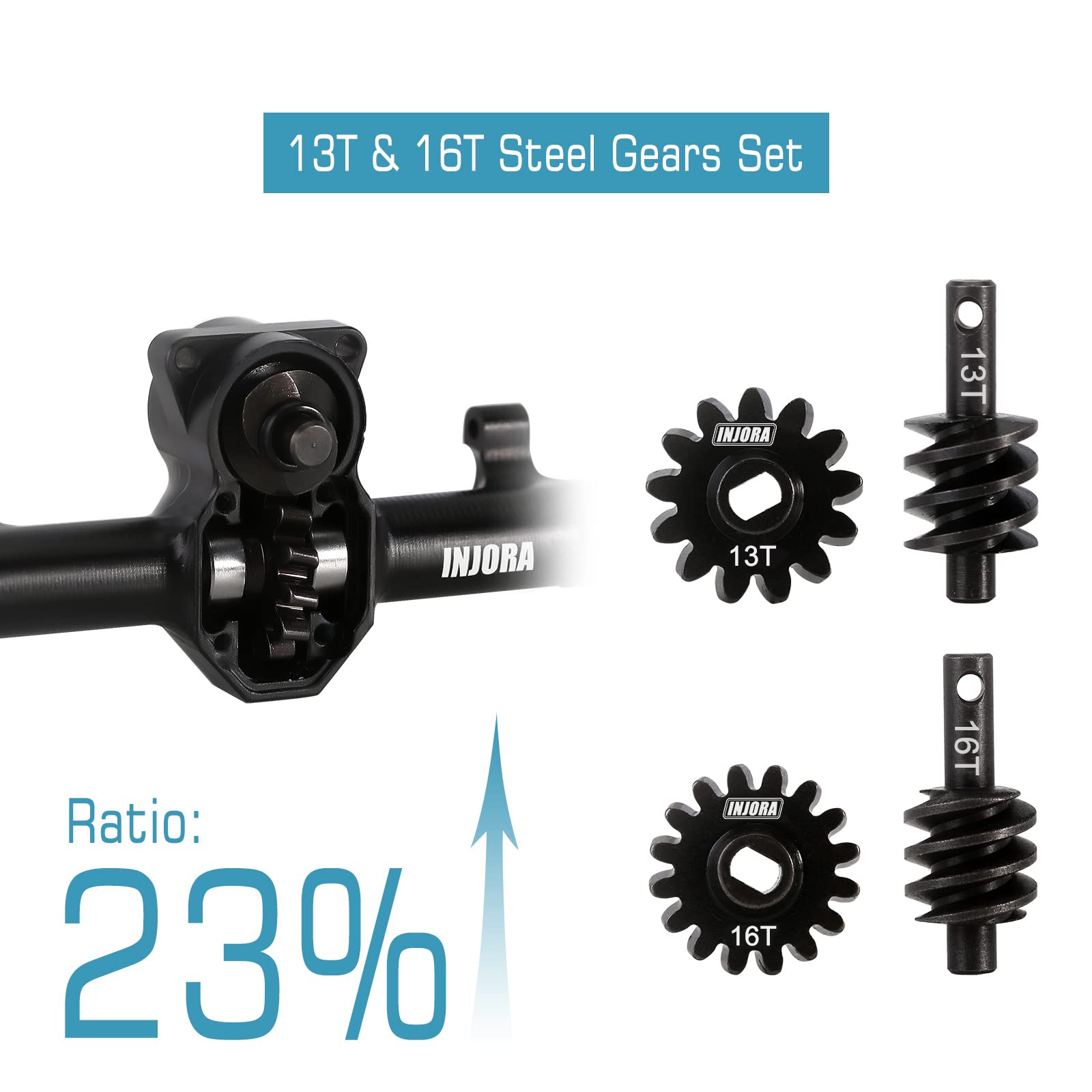 Foto 5 pulgar | Juego de Ejes De +4 Mm Extendidos Negros Para Axial Scx24 1/24 Rc Crawler - Venta Internacional
